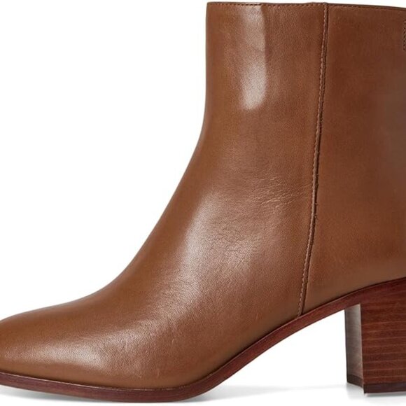 ralph lauren Cassie Burnished Brown Leather Bootie - Picture 5 of 12